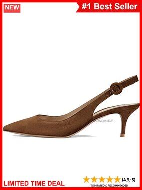 Slingback Pumps Pointed Toe Kitten Heel Wedding Party Shoes